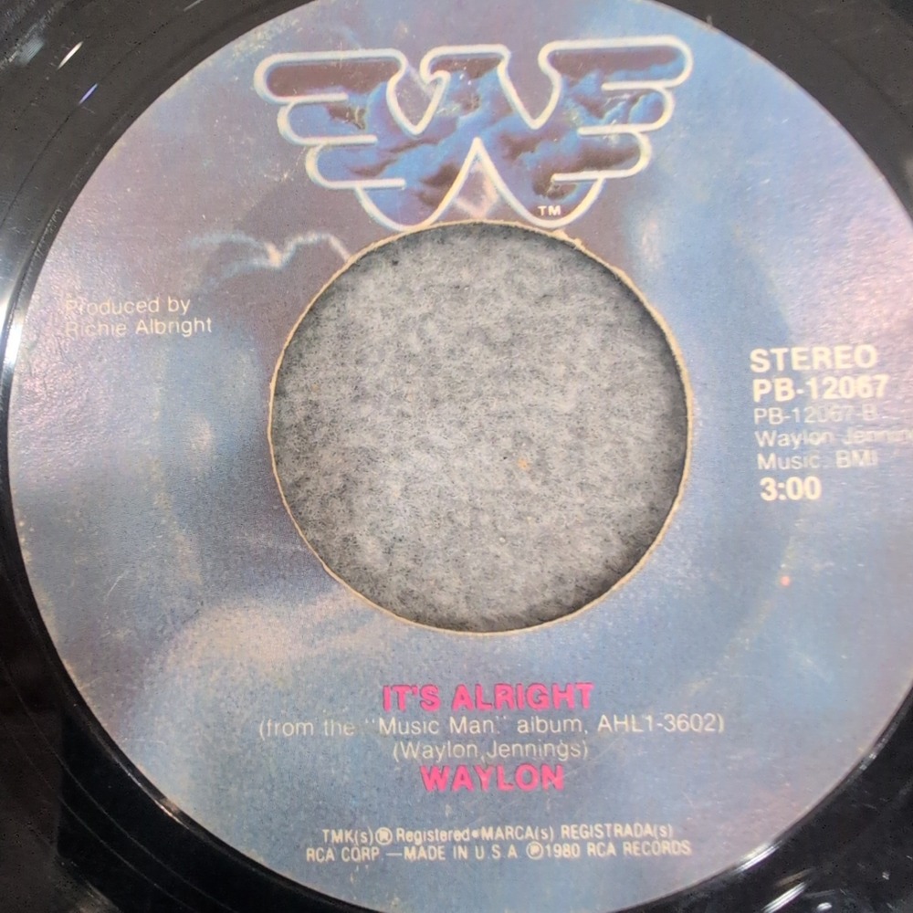 Waylon Jennings Dukes of Hazzard Theme Good Ol Boys 45 RPM Vinyl Record PB-12067 - Picture 2 of 4